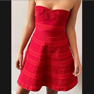 Maje Strapless Red Dress